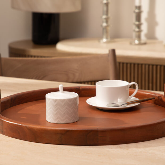 ميسوني هوم وعاء سكر زيج زاج أبيض