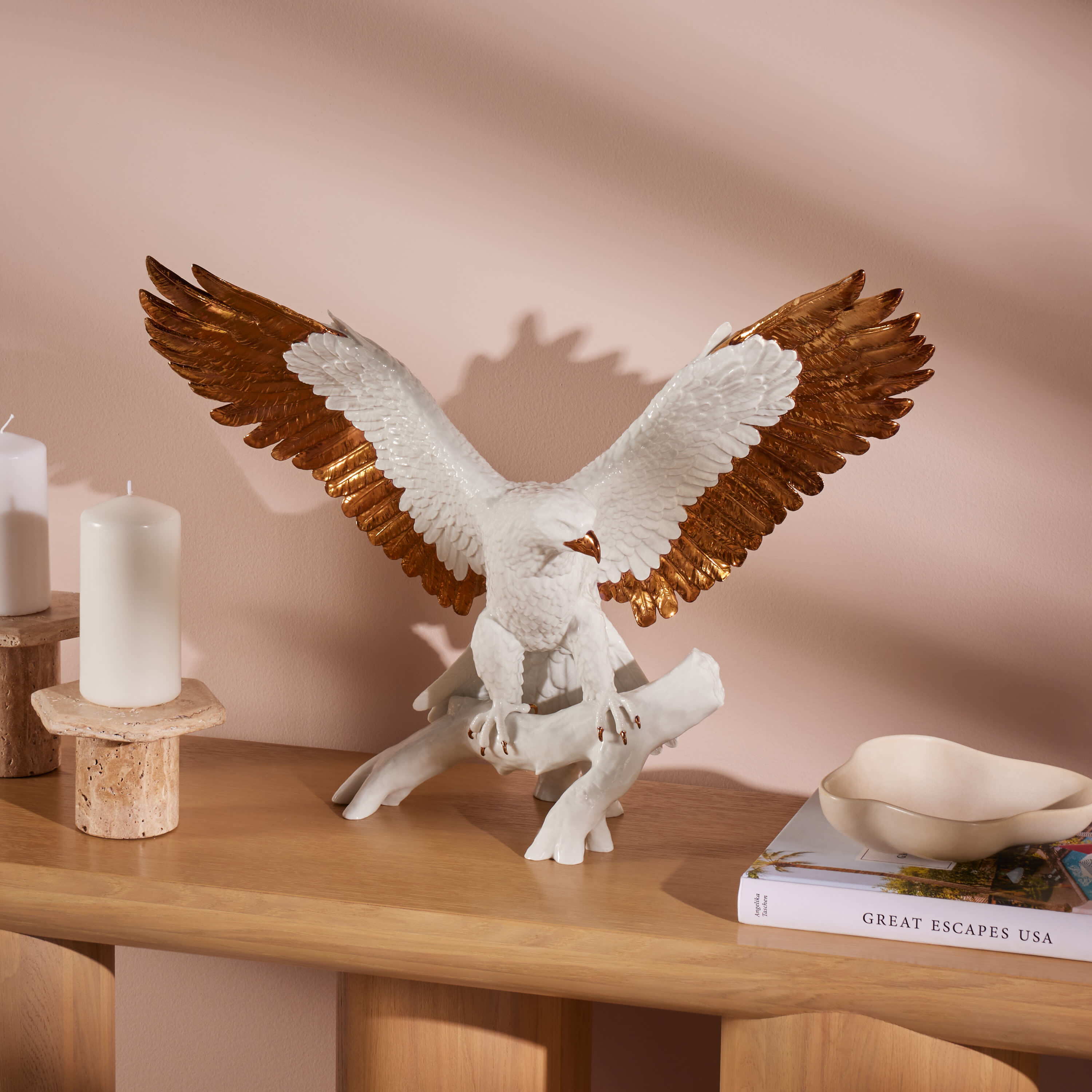 Lladro Freedom Eagle Sculpture Large Gold | Tanagra UAE