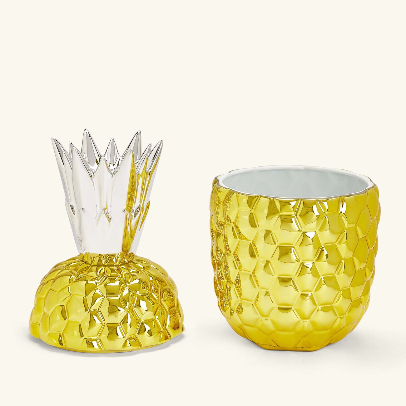 bernardaud victoria pineapple box yellow