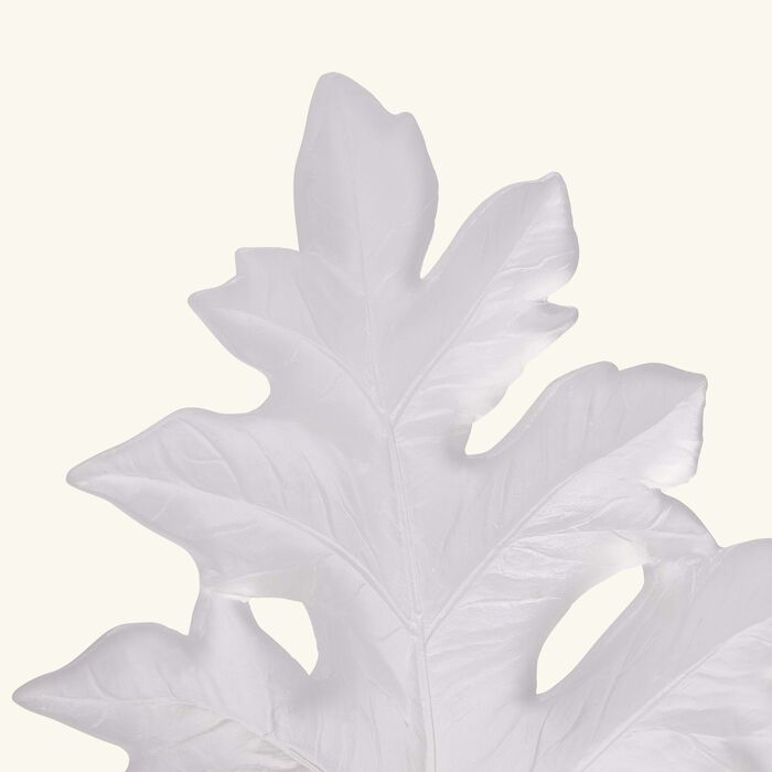 daum born o wall leaf figurine medium white