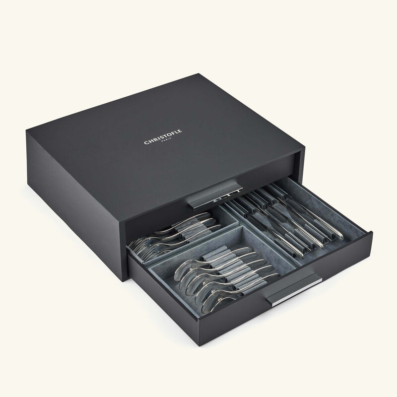 كريستوفل طقم الفضيات إنفيني مؤلف من 48 قطعة باللون الفضي