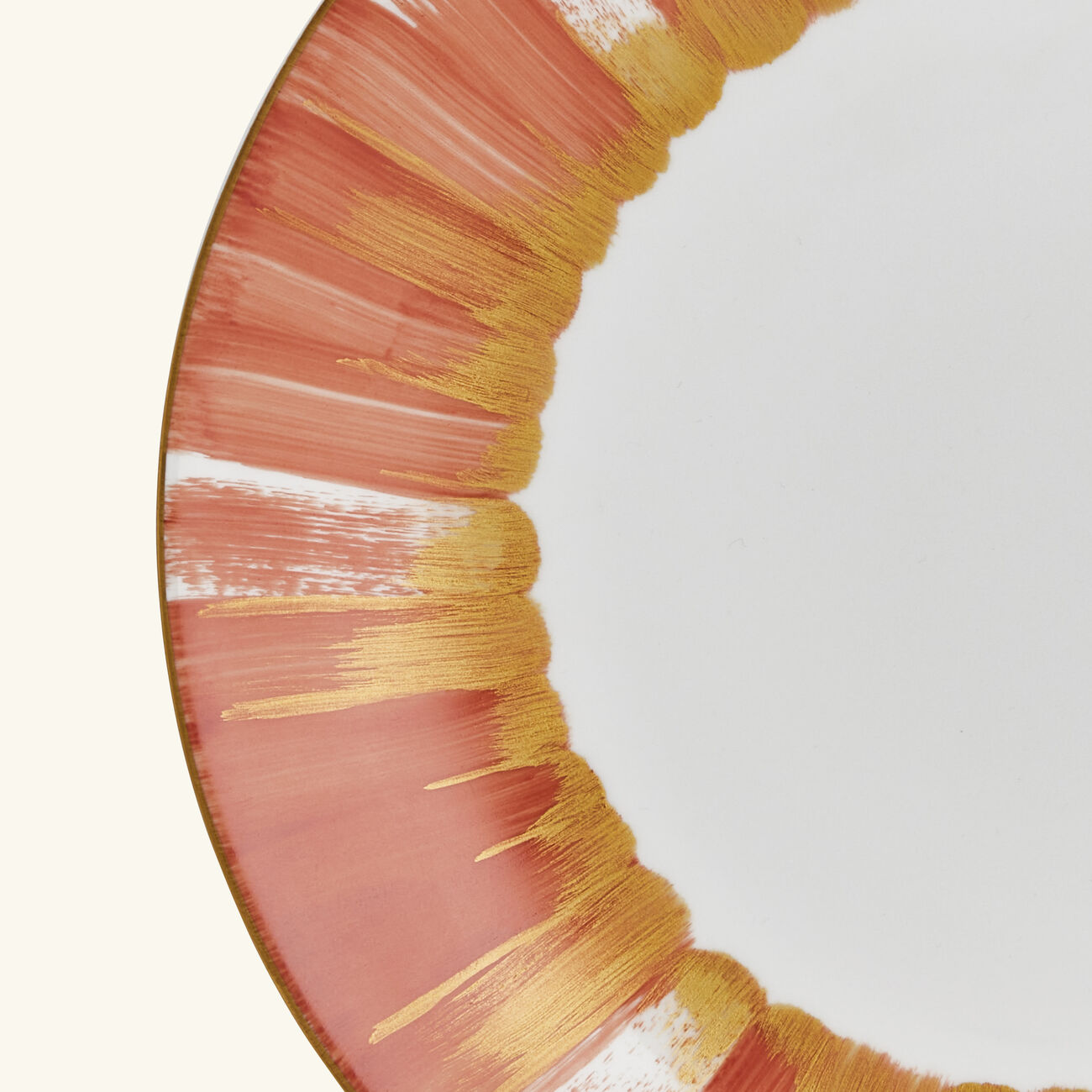 marie daage panache dinner plate round orange 26cm