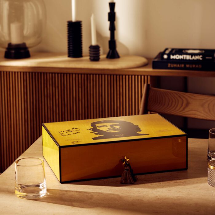 elie bleu che cigar humidor yellow