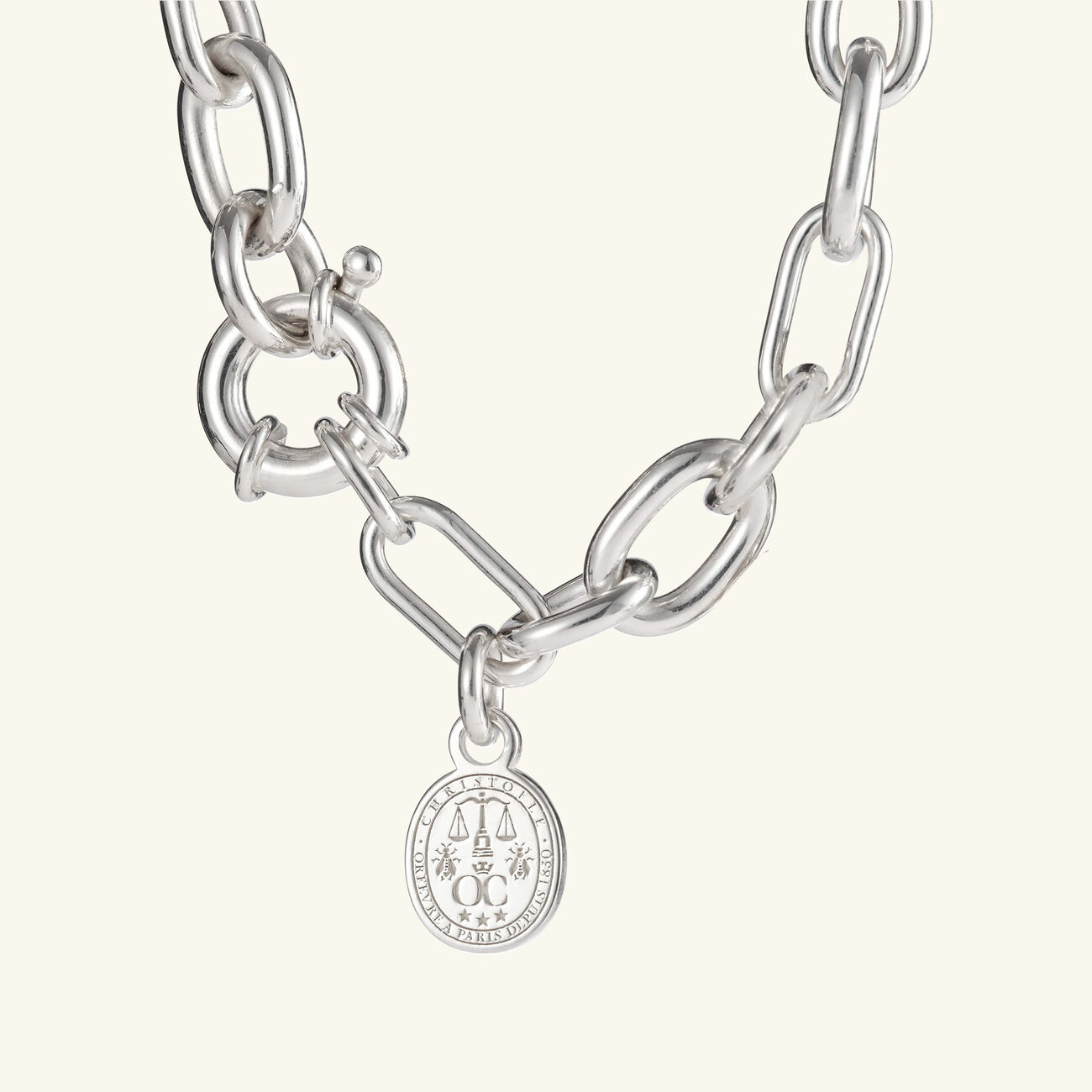 Chri-Chri Chain Bracelet Sterling Silver Size 1 christofle chri chri chain bracelet sterling silver size 1