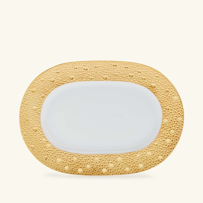 bernardaud ecume or bread   butter plate oval gold 23cm