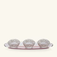 Nagham Serving Platter & Bowls Pink Set of 3 dimlaj nagham serving platter bowls pink set of 3