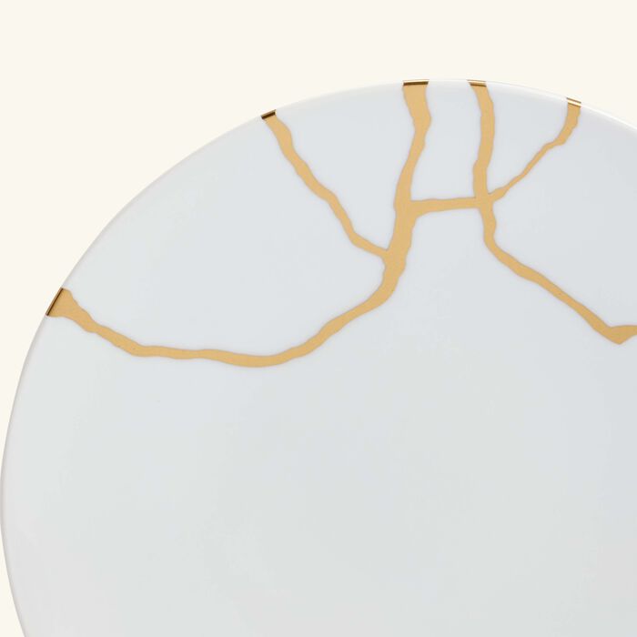 bernardaud kintsugi dinner plate round white set of 12
