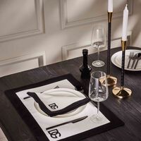 DG Logo Placemat and Napkin Set Red Set Of 2 dolce gabbana casa dg logo placemat and napkin set red set of 2