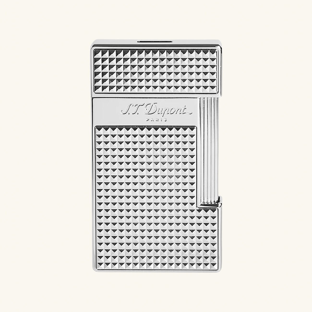 اس تي دوبون ولاعة سليمي بنقشة الماسات باللون الفضي