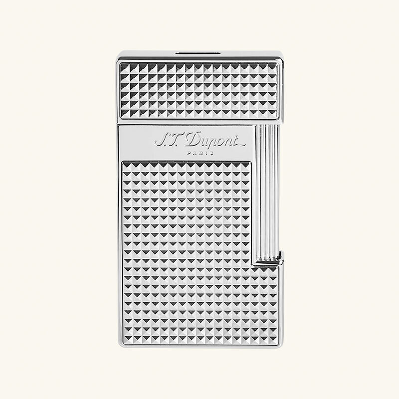 اس تي دوبون ولاعة سليمي بنقشة الماسات باللون الفضي