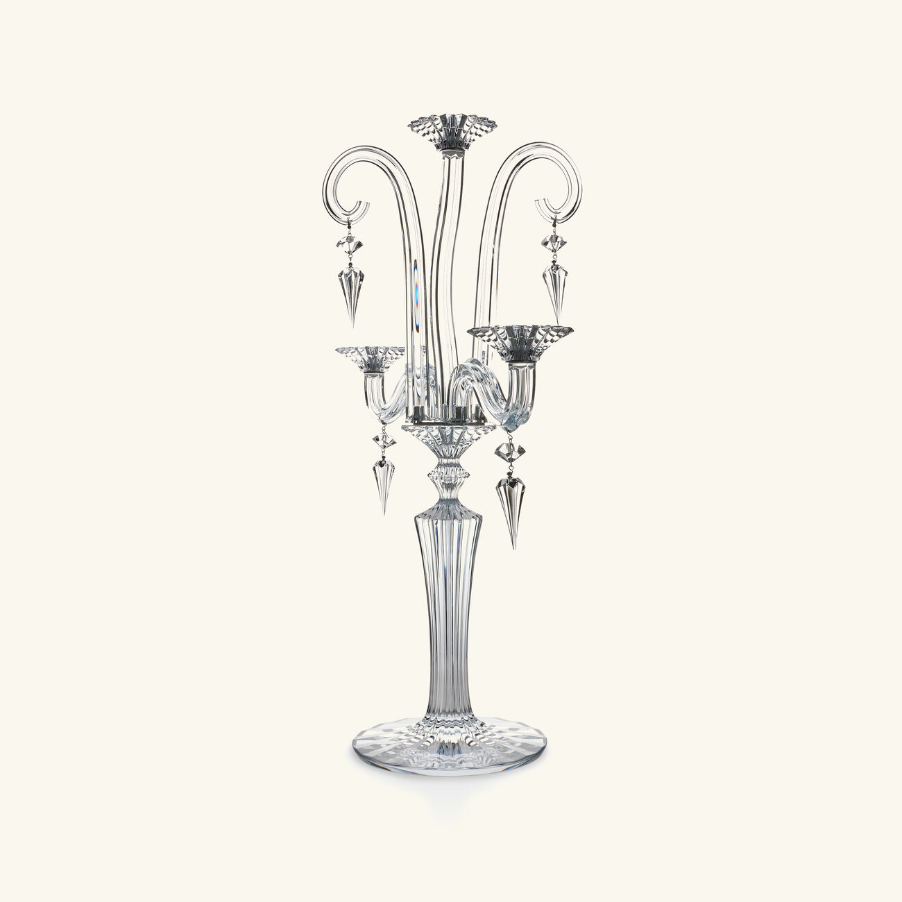 baccarat mille nuits candlelabra clear 3 candles