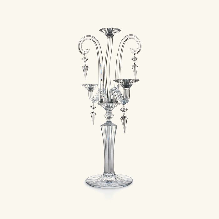 Mille Nuits Candlelabra Clear 3 Candles baccarat mille nuits candlelabra clear 3 candles