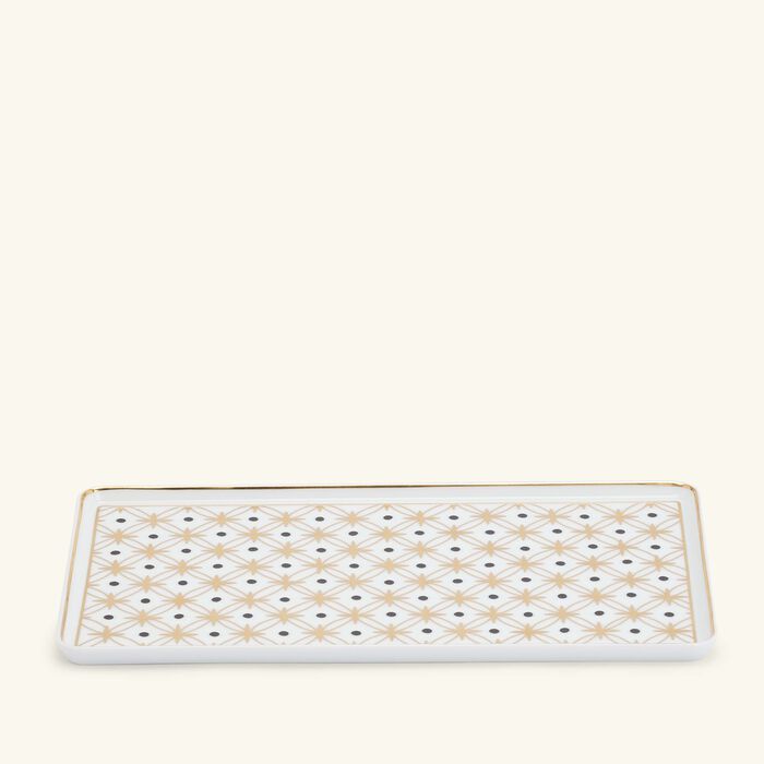 بينتو باريس طبق كيوتو مستطيل بنقشة النجوم بحجم كبير باللون الذهبي