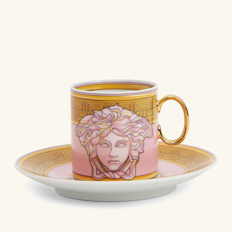 Pink Coin Coffee Cup & Saucer Pink versace pink coin coffee cup saucer pink