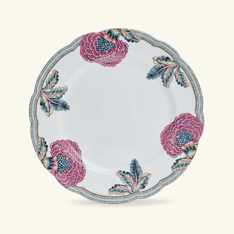 bernardaud collection braqueni  dinner plate round red 26cm set of 4