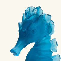 دوم منحوتة فرس البحر مايا صغيرة زرقاء