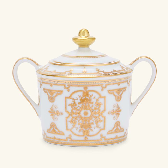 bernardaud aux rois sugar bowl gold