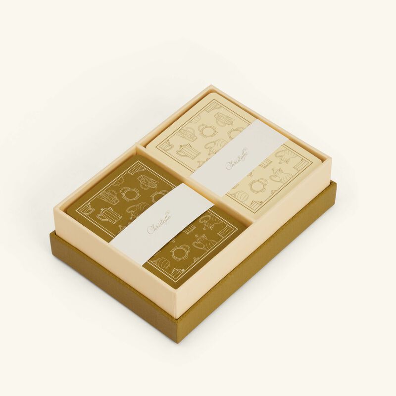 christofle duel des thes 54 cards set of 2