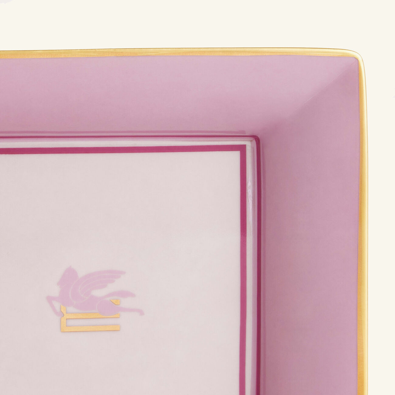 etro pegaso trinket tray square small pink