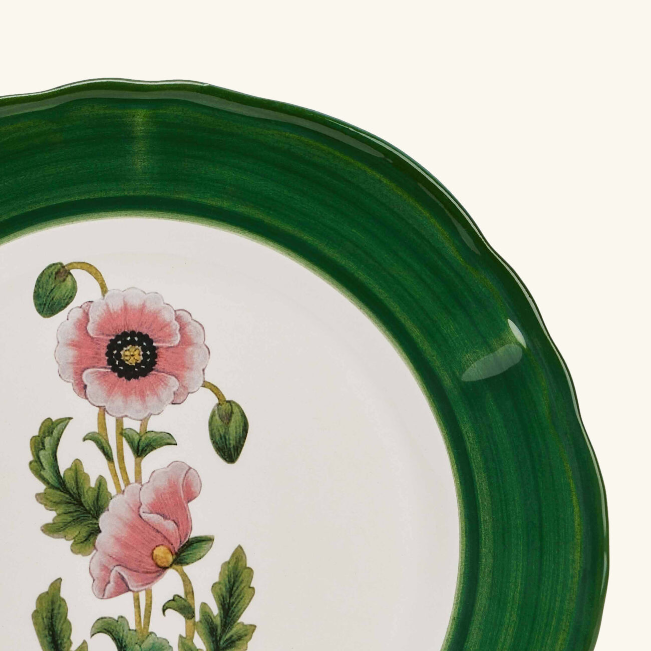 les ottomans sultan garden dinner plate round green