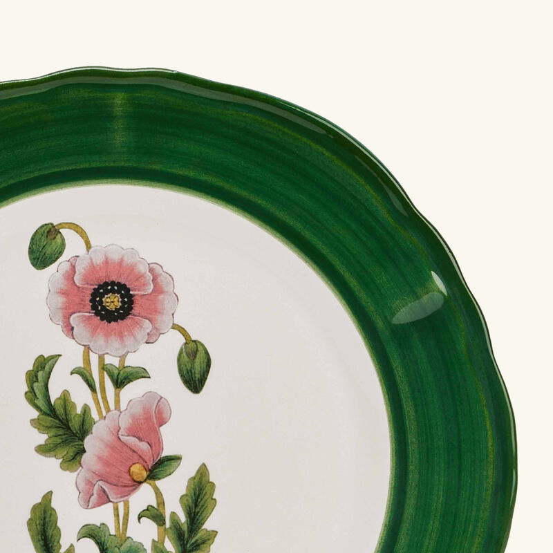 les ottomans sultan garden dinner plate round green