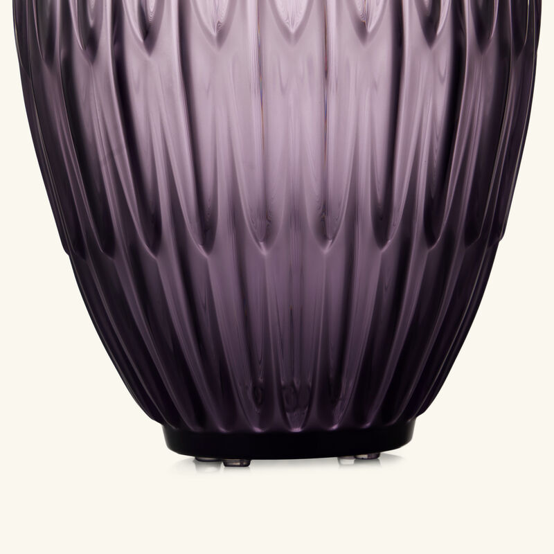 Vesper Plumes Vase Large Purple lalique vesper plumes vase large purple