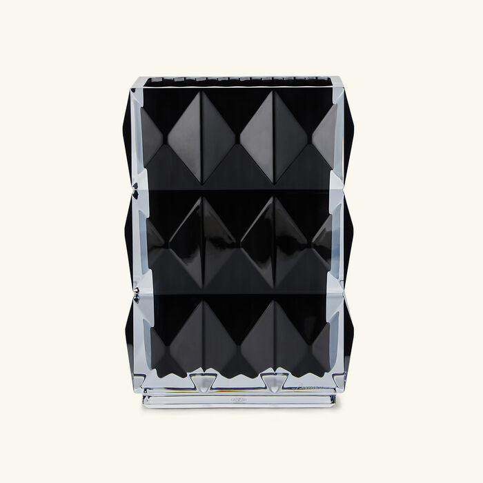 baccarat louxor vase rectangular black