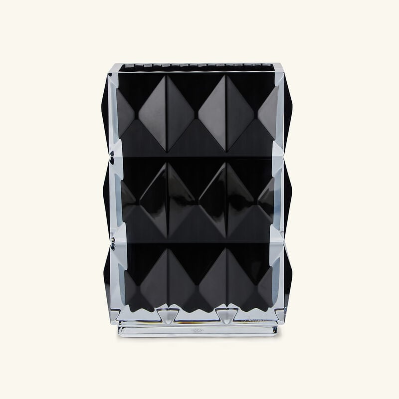 baccarat louxor vase rectangular black