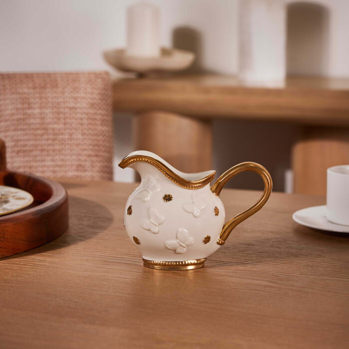 villari butterfly milk pitcher white
