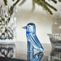 baccarat faunacrystopolis bird figurine mini blue