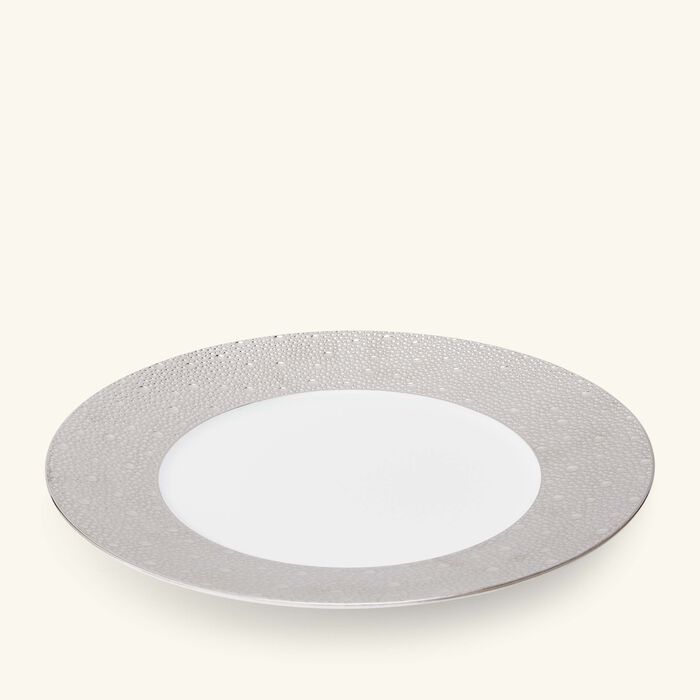 bernardaud ecume service plate round silver 29cm