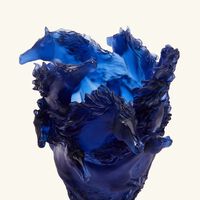 Horses Vase Medium Blue daum horses vase medium blue