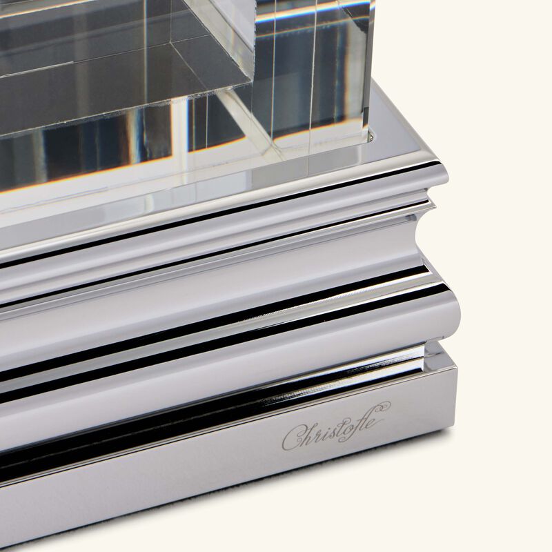 christofle perspectives vase rectangular medium clear