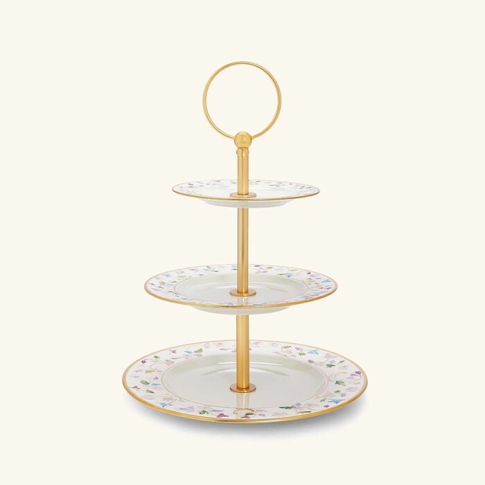 Taormina Cake Stand 3 Tier White villari taormina cake stand 3 tier white