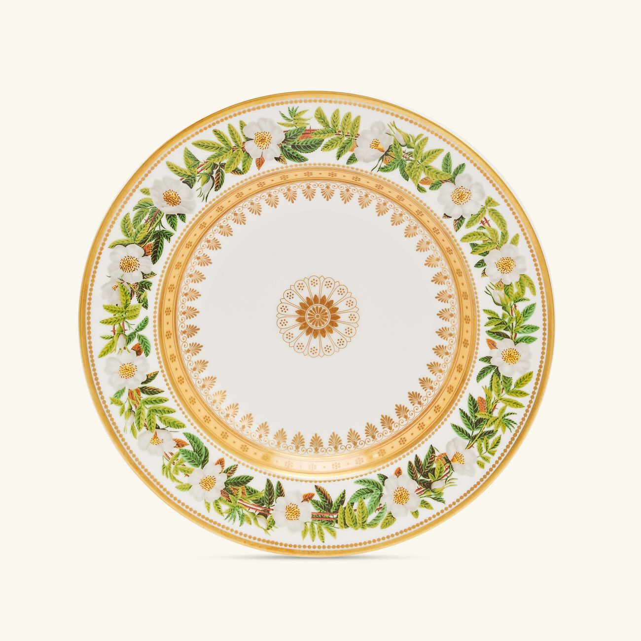 bernardaud botanique soup plate round green 23cm