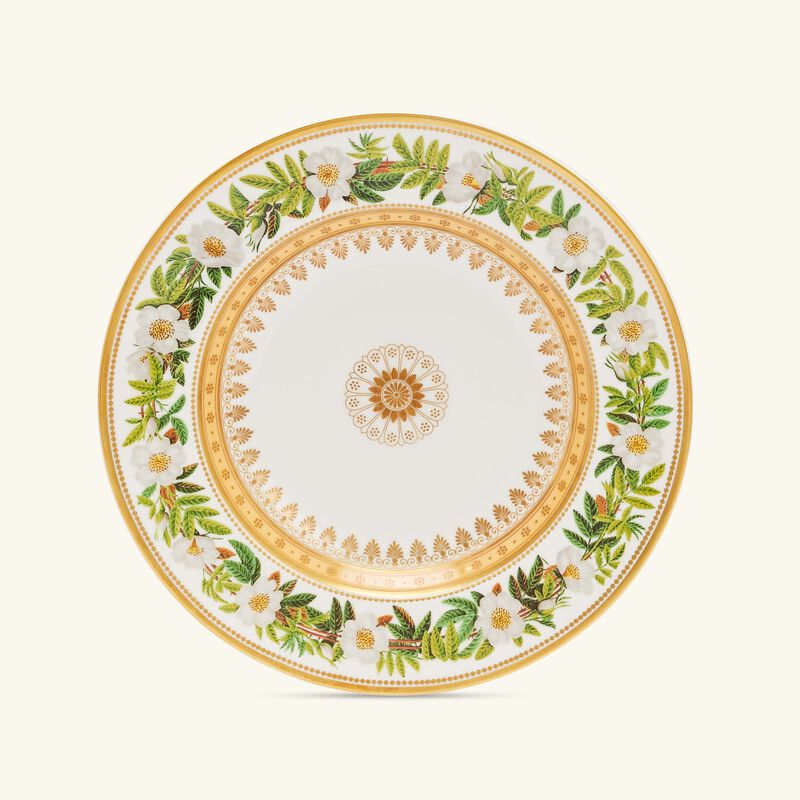 bernardaud botanique soup plate round green 23cm