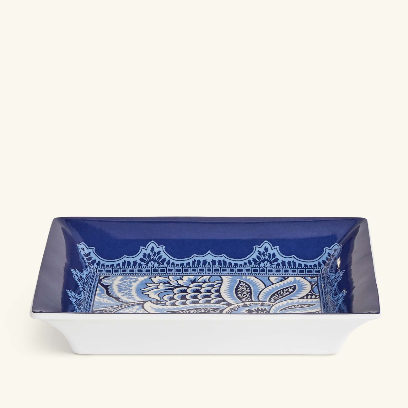 إيترو صينية بلوم مستطيلة صغيرة باللون الأزرق