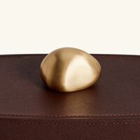 assouline pebble trinket box brown