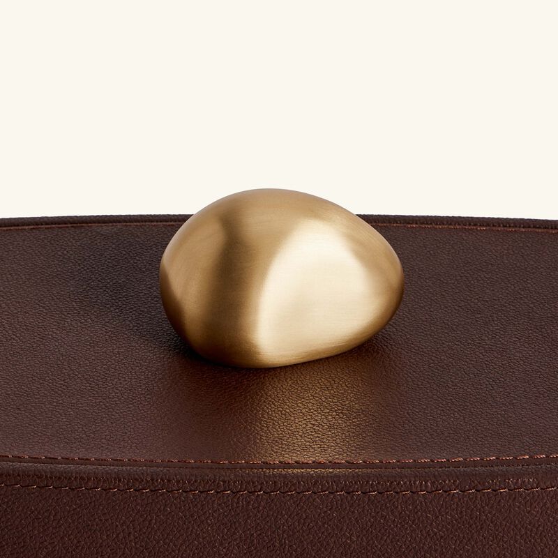 assouline pebble trinket box brown