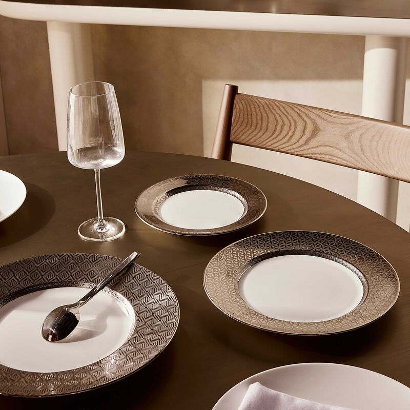 Divine Dinner Plate Round Silver 26cm bernardaud divine dinner plate round silver 26cm