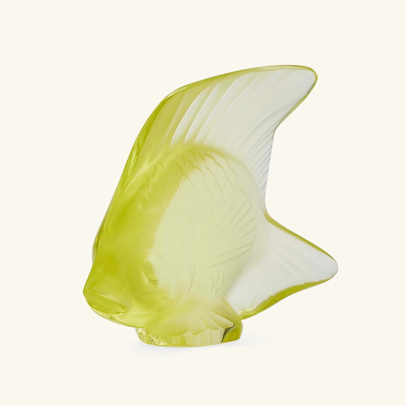 lalique fish figurine small yellow