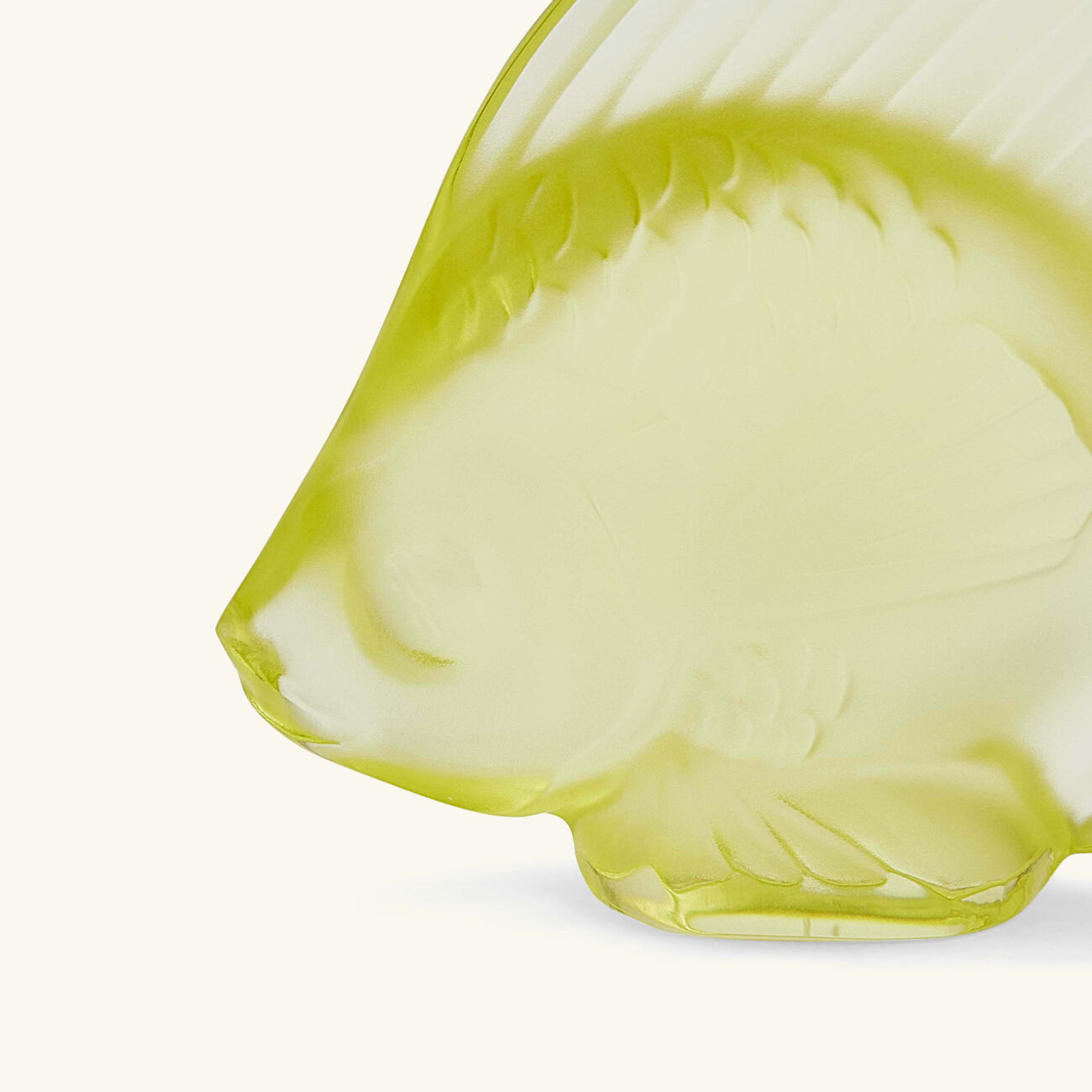 lalique fish figurine small yellow