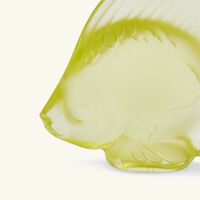 lalique fish figurine small yellow