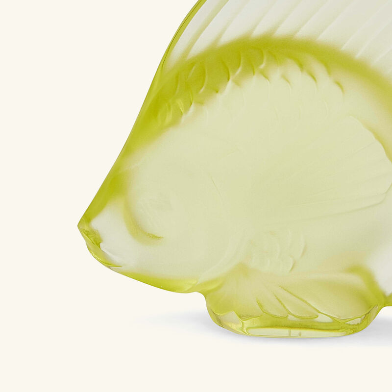 lalique fish figurine small yellow