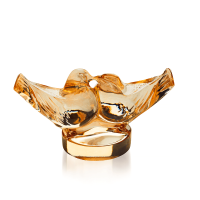 Gold Luster Lovebirds Sculpture, small