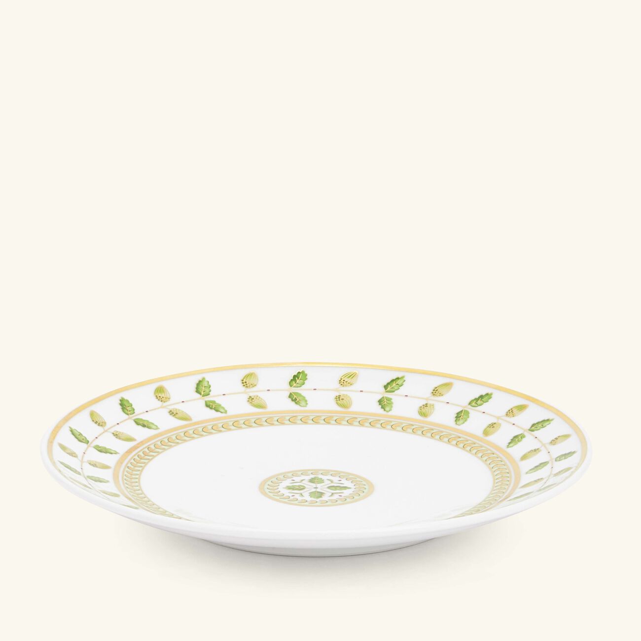 bernardaud constance bread   butter plate round green 13cm