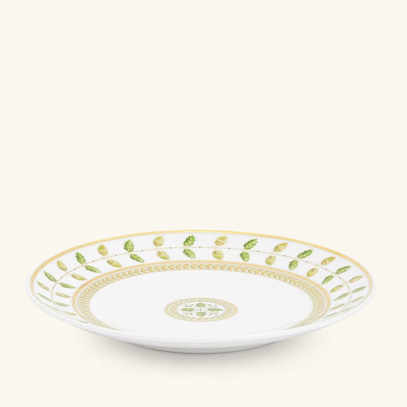 bernardaud constance bread   butter plate round green 13cm