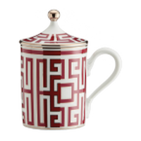 Mug With Cover Labirinto Scarlatto, small