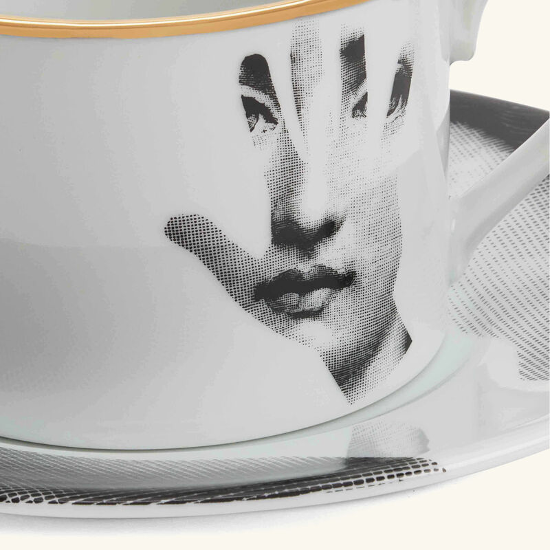 Tema e Variazioni 2005 Mano Tea Cup Grey fornasetti tema e variazioni 2005 mano tea cup grey