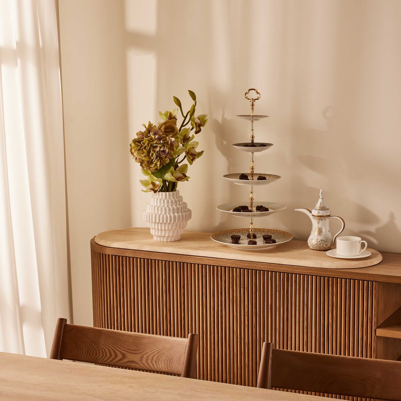 haviland souffle d or 5 tier cake stand